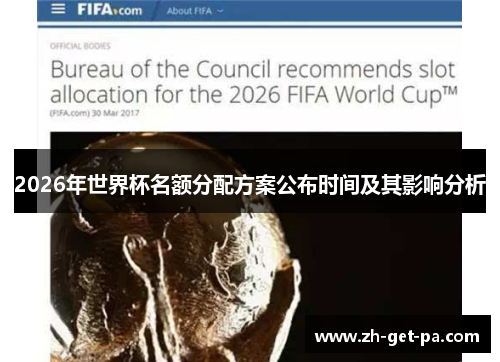 2026年世界杯名额分配方案公布时间及其影响分析